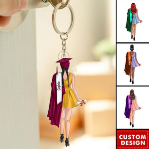 Graduation Season-Master/Bachelor/Doctor/PHD Gift Idea-Personalized Acrylic Keychain