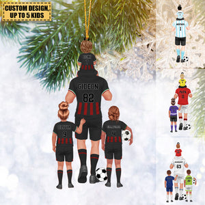 Personalized Soccer Dad/Grandpa & Kids Christmas Ornament