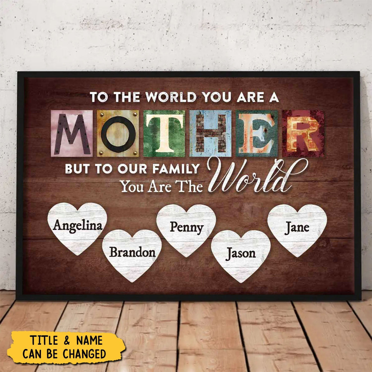 Mother You Are The World Personalized Poster, Gift For Mom, Grandma