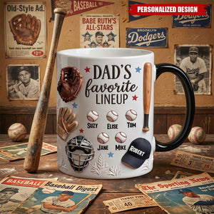 Personalized Baseball Dad Coffee Mug-Gifts For Dad