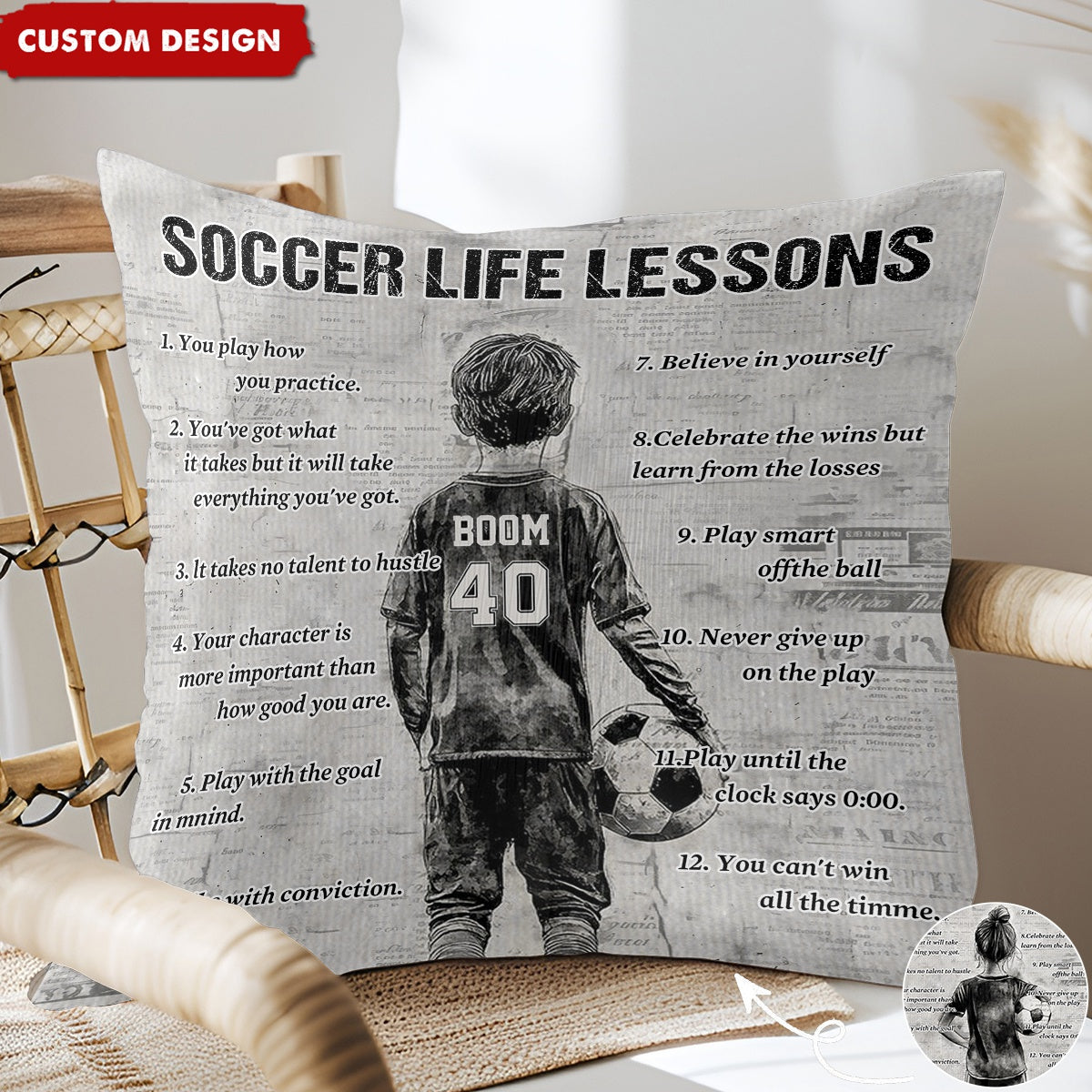 Personalized Soccer Pillowcase For Kids -Gift For Young Soccer Fans