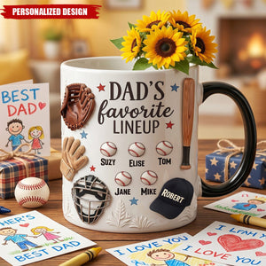 Personalized Baseball Dad Coffee Mug-Gifts For Dad