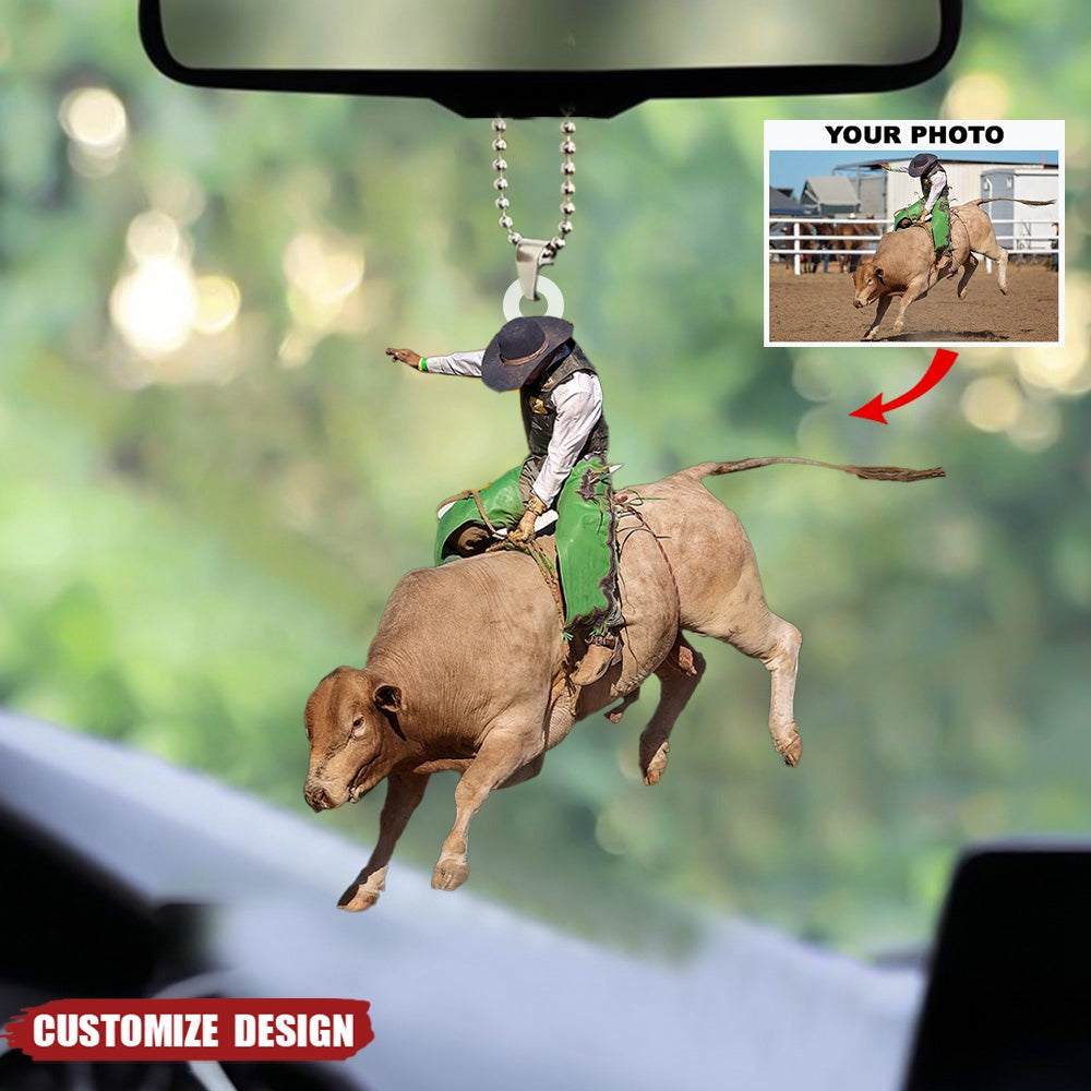 Personalized Horse Riding/Horse/Cowboy Upload Photo Hanging Ornament