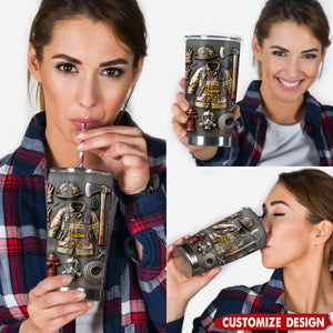 Proud Firefighter - Personalized Firefighter Tumbler