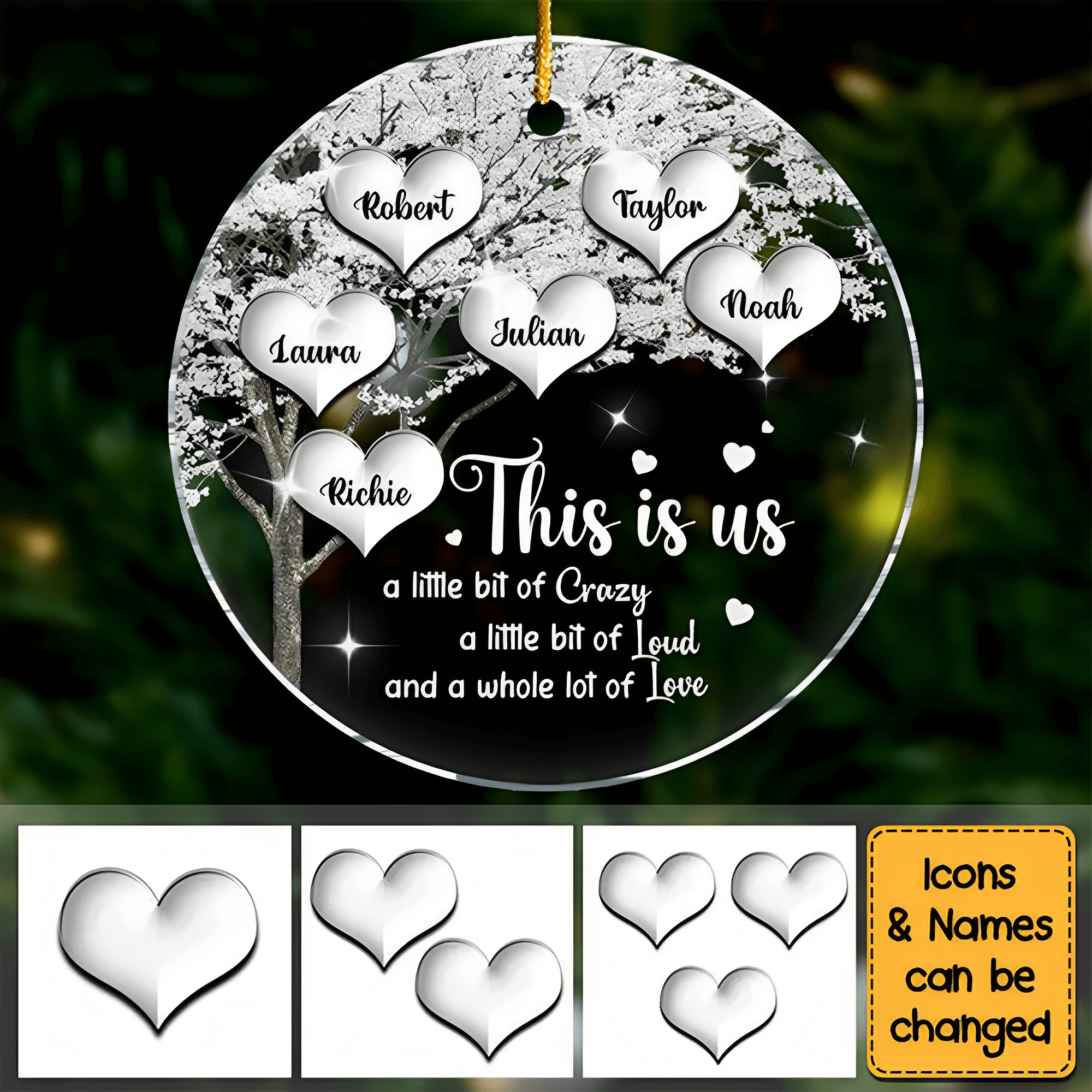 Personalized Custom Ornament - Acrylic Custom Shaped - Christmas Gift For Family