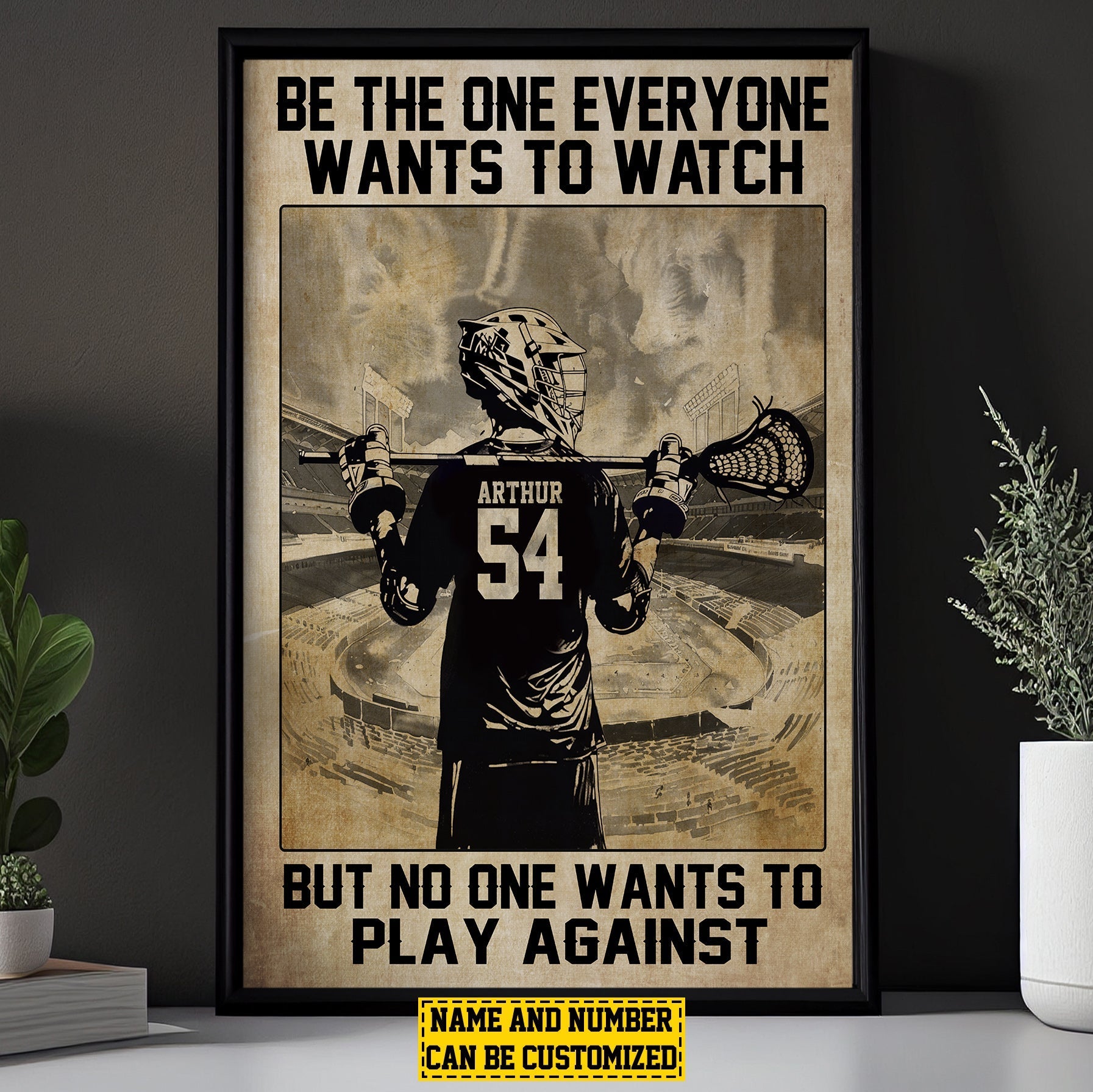 Personalized Lacrosse Player Poster - Gift For Lacrosse Lovers