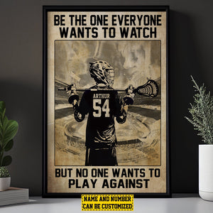 Personalized Lacrosse Player Poster - Gift For Lacrosse Lovers