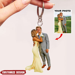 Personalized Couple/Marriage Upload Photo Acrylic Keychain