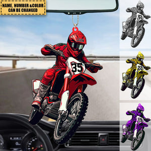 Personalized Motorcycle Acrylic Car Ornament - Gift For Motorcycle Lovers
