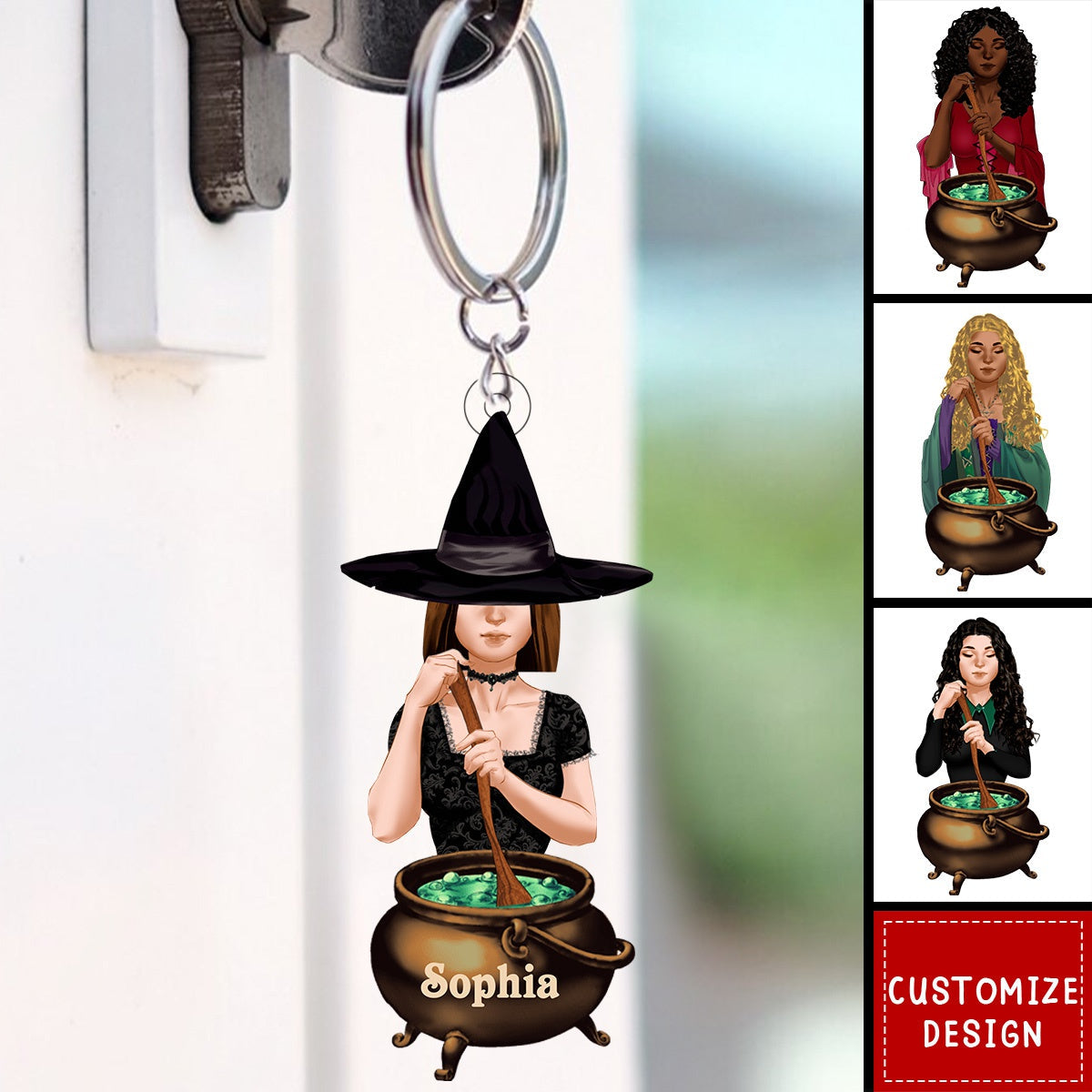 Personalized Witchy/Wizard Acrylic Keychain