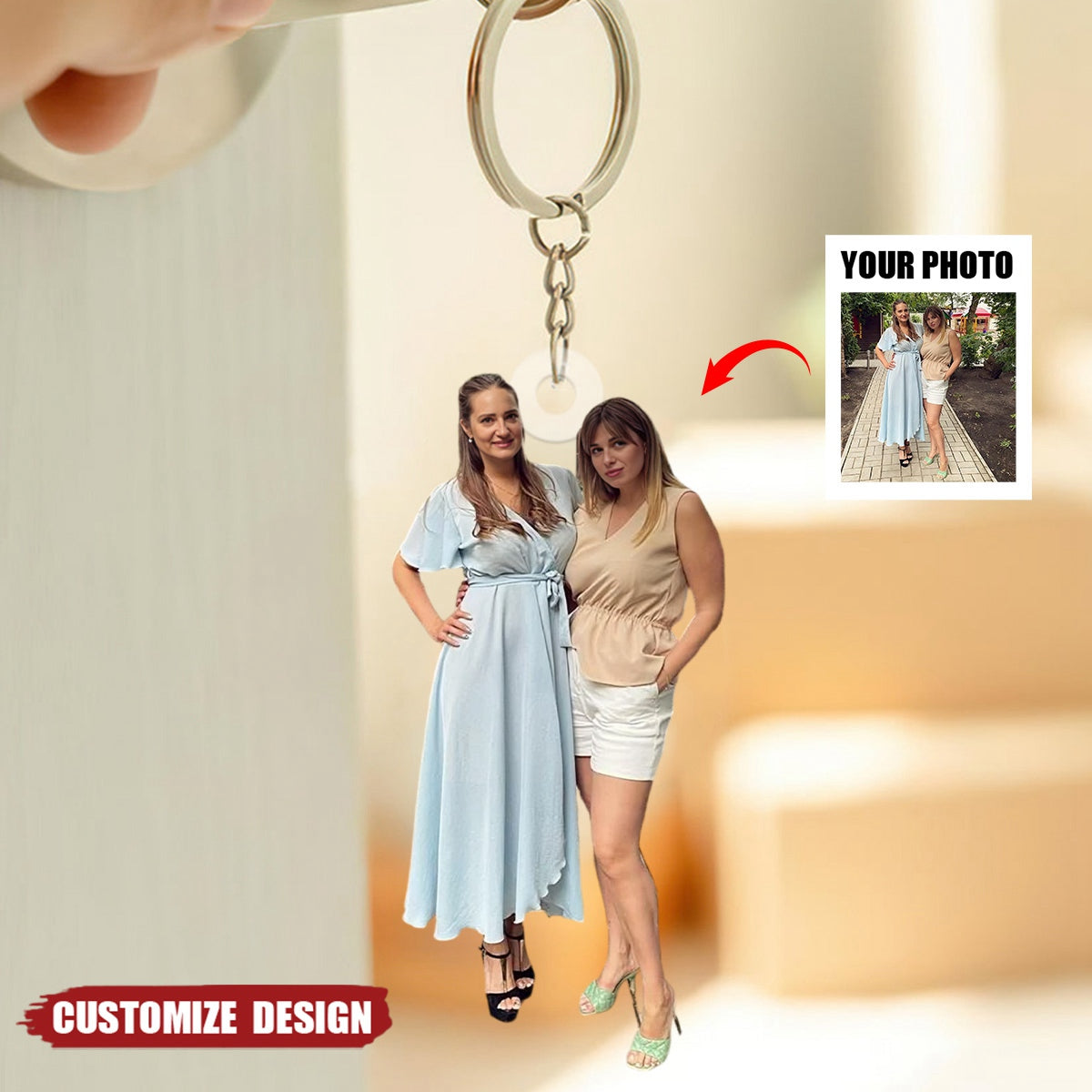 Gift For Family-Personalized Upload Photo Acrylic Keychain