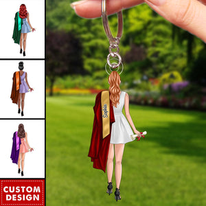 Graduation Season-Master/Bachelor/Doctor/PHD Gift Idea-Personalized Acrylic Keychain