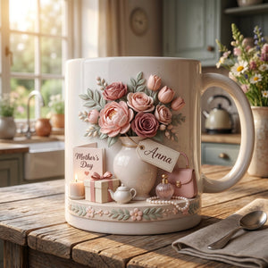 Personalized Ceramic Mug - Mother's Day Gift  For Mom Grandma