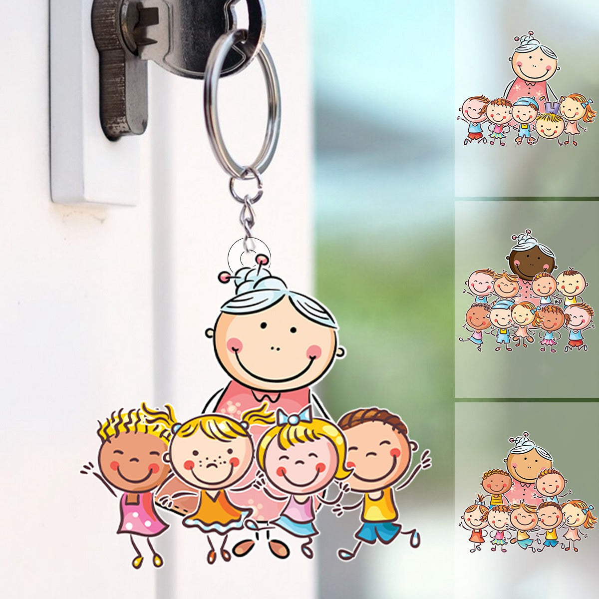 Gift For Grandma-Personalized Acrylic Keychain