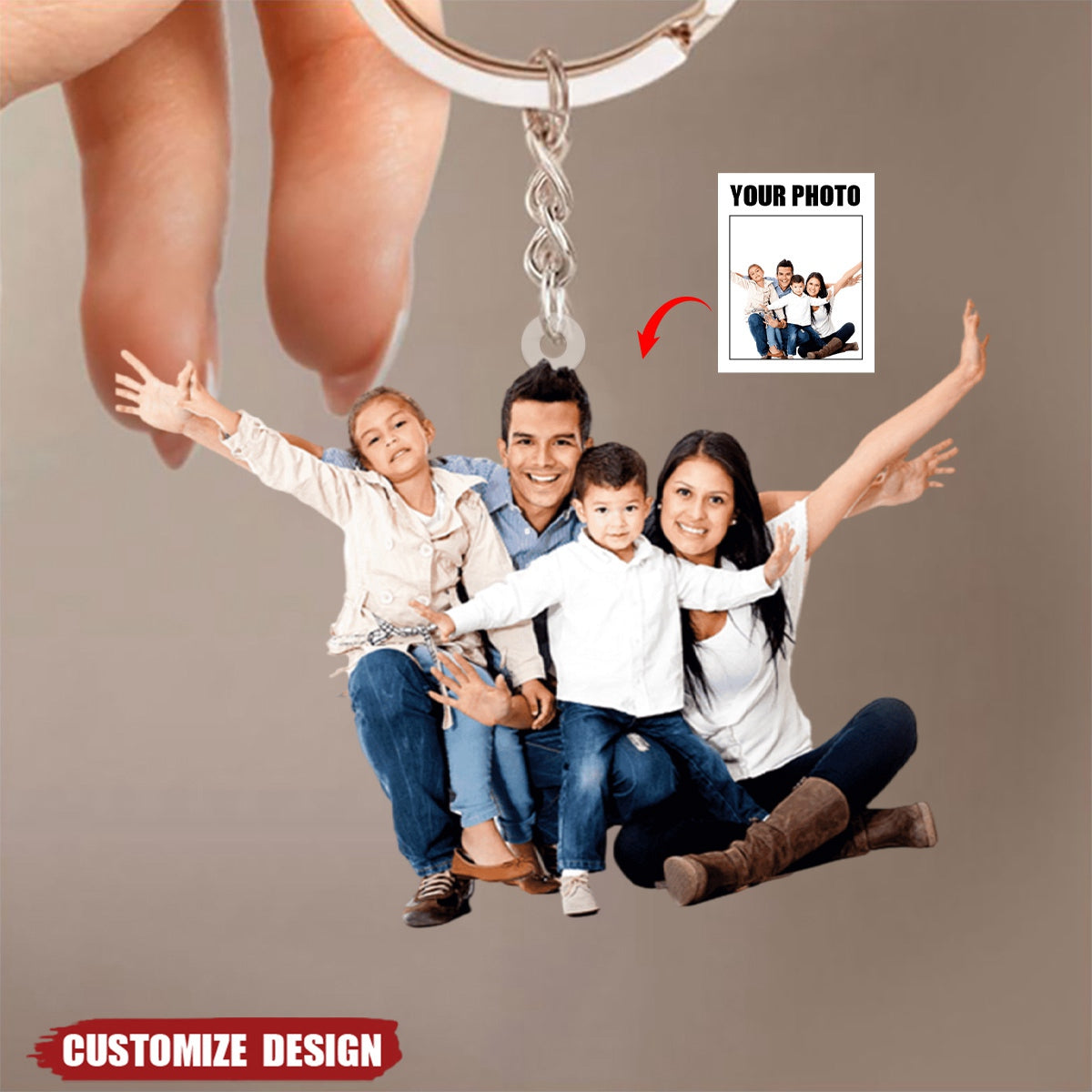 Gift For Family-Personalized Upload Photo Acrylic Keychain
