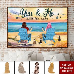 You And Me And The Dogs Peace Beach View - Gift For Pet Lovers - Personalized Poster