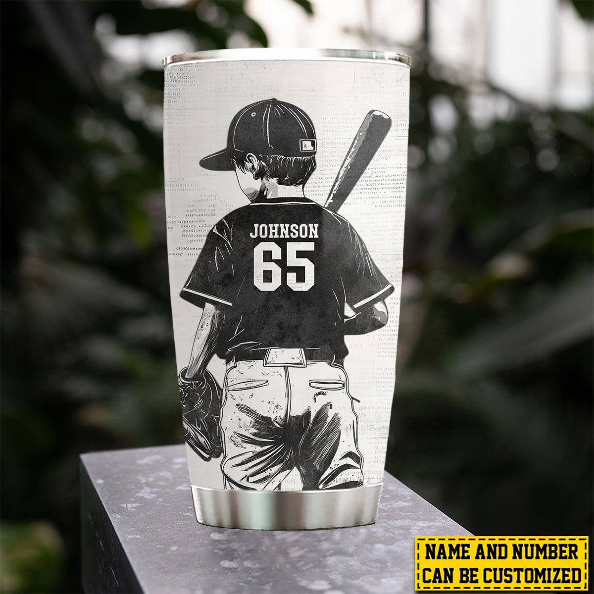 Personalized School Baseball Kid Tumbler, Born To Play Baseball Stainless Steel Tumbler Gift For Baseball Lovers