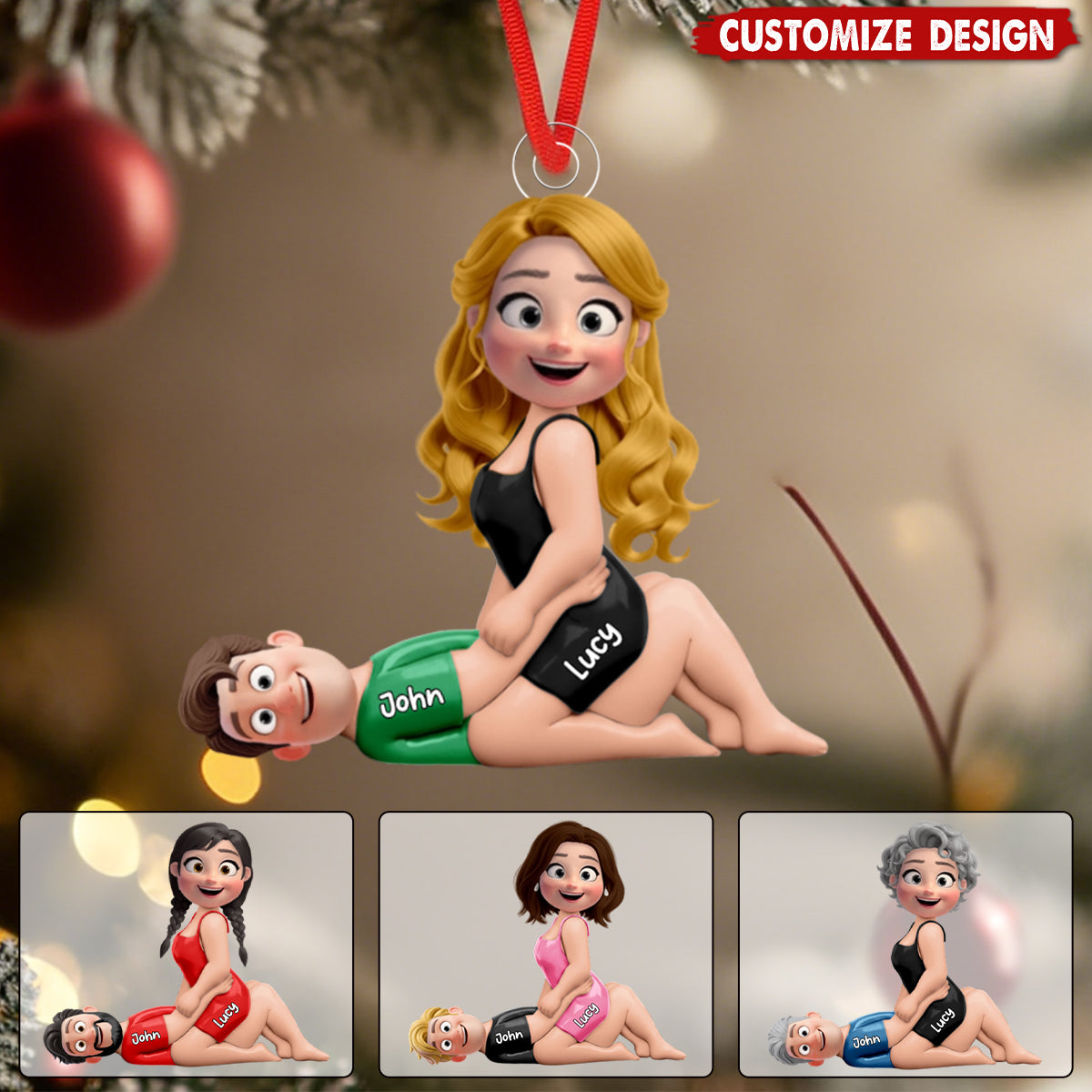 Personalized Naughty Couple Ornament