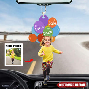 Drive Safe-Personalized Pet/Family/Couple Upload Photo Hanging Ornament