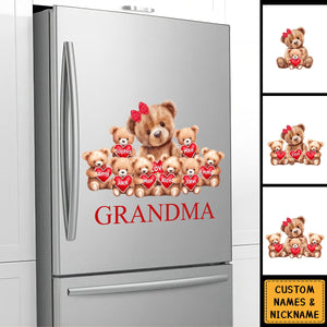 Mama Bear With Cute Little Bear Kids Personalized Decal Gift For Mom/ Grandma