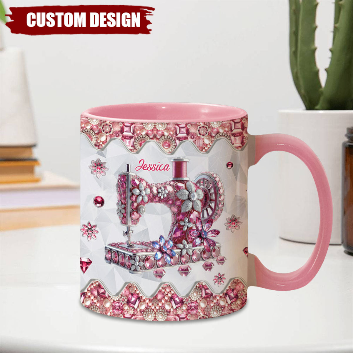 Love Sewing - Personalized Sewing Accent Mug