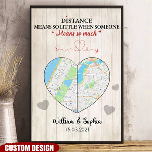 I Love You More Than The Miles Between Us - Personalized Couple Poster