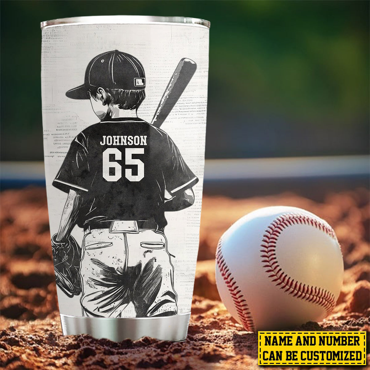 Personalized School Baseball Kid Tumbler, Born To Play Baseball Stainless Steel Tumbler Gift For Baseball Lovers