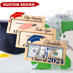 Graduation Money Holder Personalized, Graduation Gift, Class of 2024, Gift for Graduates