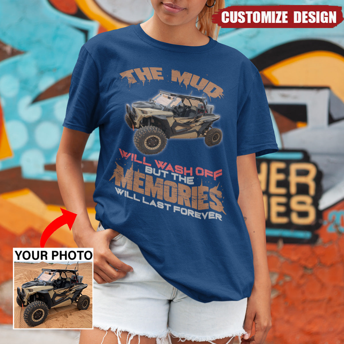 Personalized Off-Road Car Photo Unisex T-Shirt