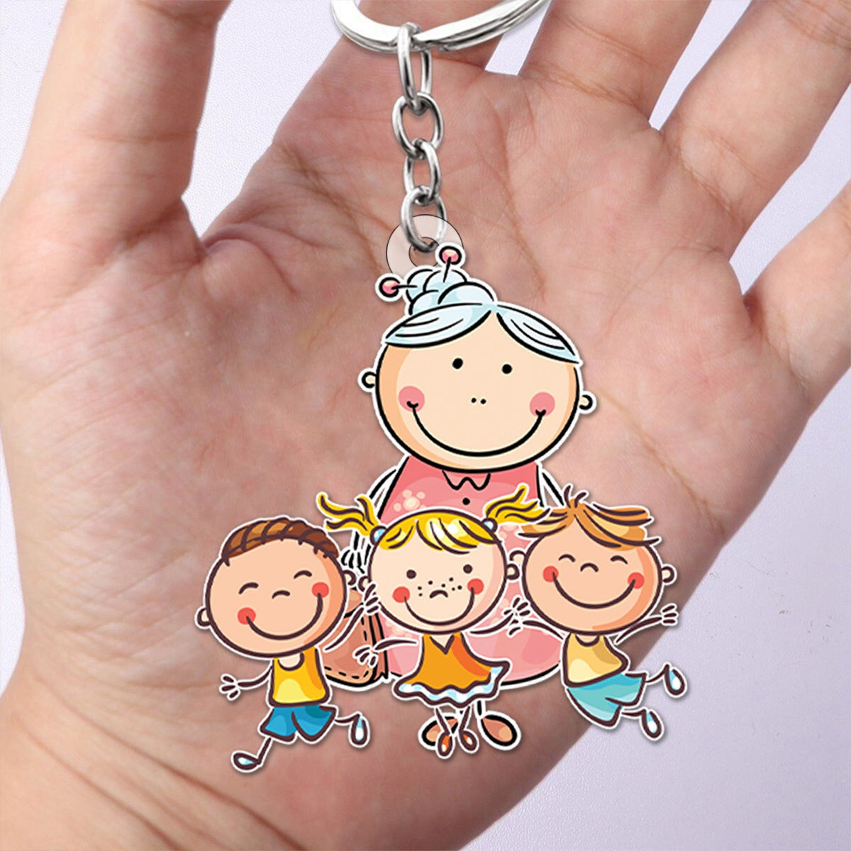 Gift For Grandma-Personalized Acrylic Keychain