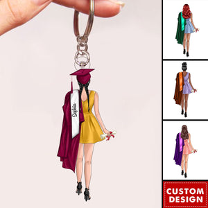 Graduation Season-Master/Bachelor/Doctor/PHD Gift Idea-Personalized Acrylic Keychain