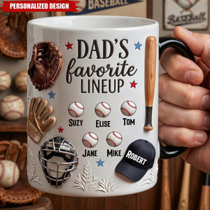 Personalized Baseball Dad Coffee Mug-Gifts For Dad