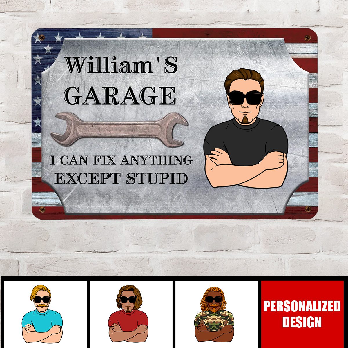 I Can Fix Anything-Personalized Metal Sign-Garage Decor Gift For Husband Dad Grandpa
