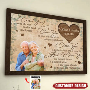 I Choose You - Personalized Photo Couple Poster