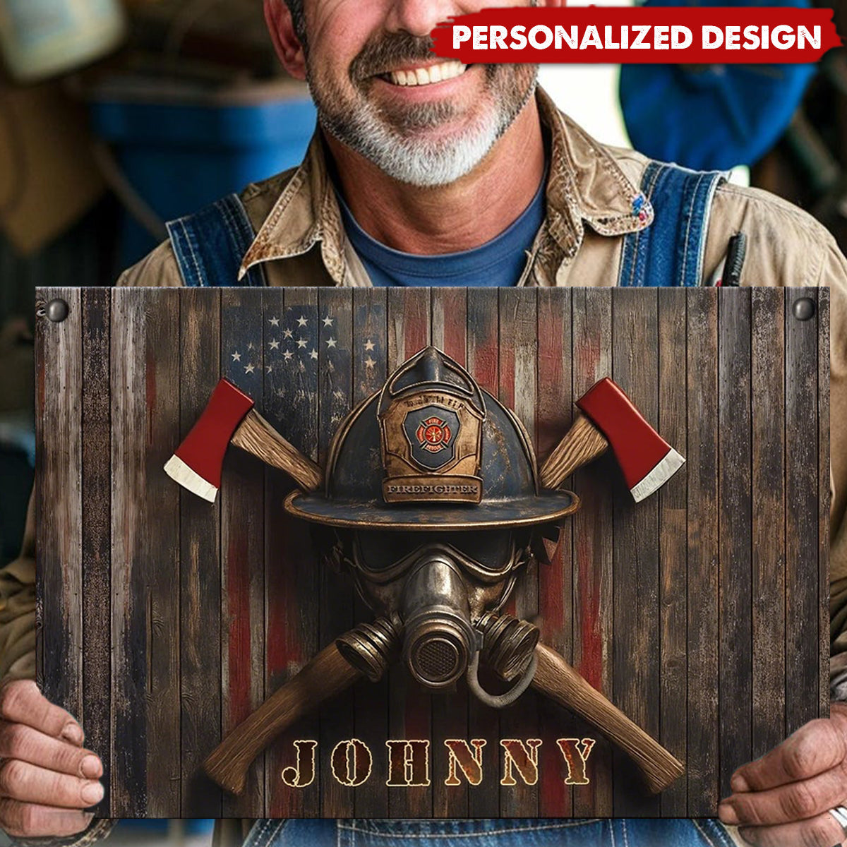 Firefighter's Honor Emblem-Personalized Metal Sign