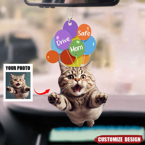 Drive Safe-Personalized Pet/Family/Couple Upload Photo Hanging Ornament
