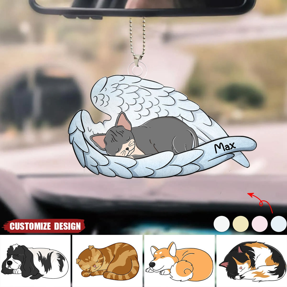 Angel Pet - Memorial Gift For Dog Lover, Cat Lover - Personalized Acrylic Ornament