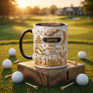 Personalized Golf Ceramic Mug - Father's Day Gift  For Dad Grandpa