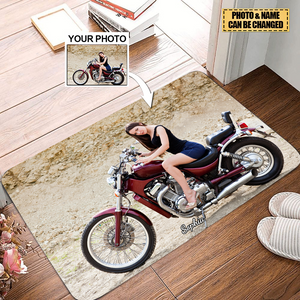 Personalized Photo Doormat-Gift For Motorcycle Lovers