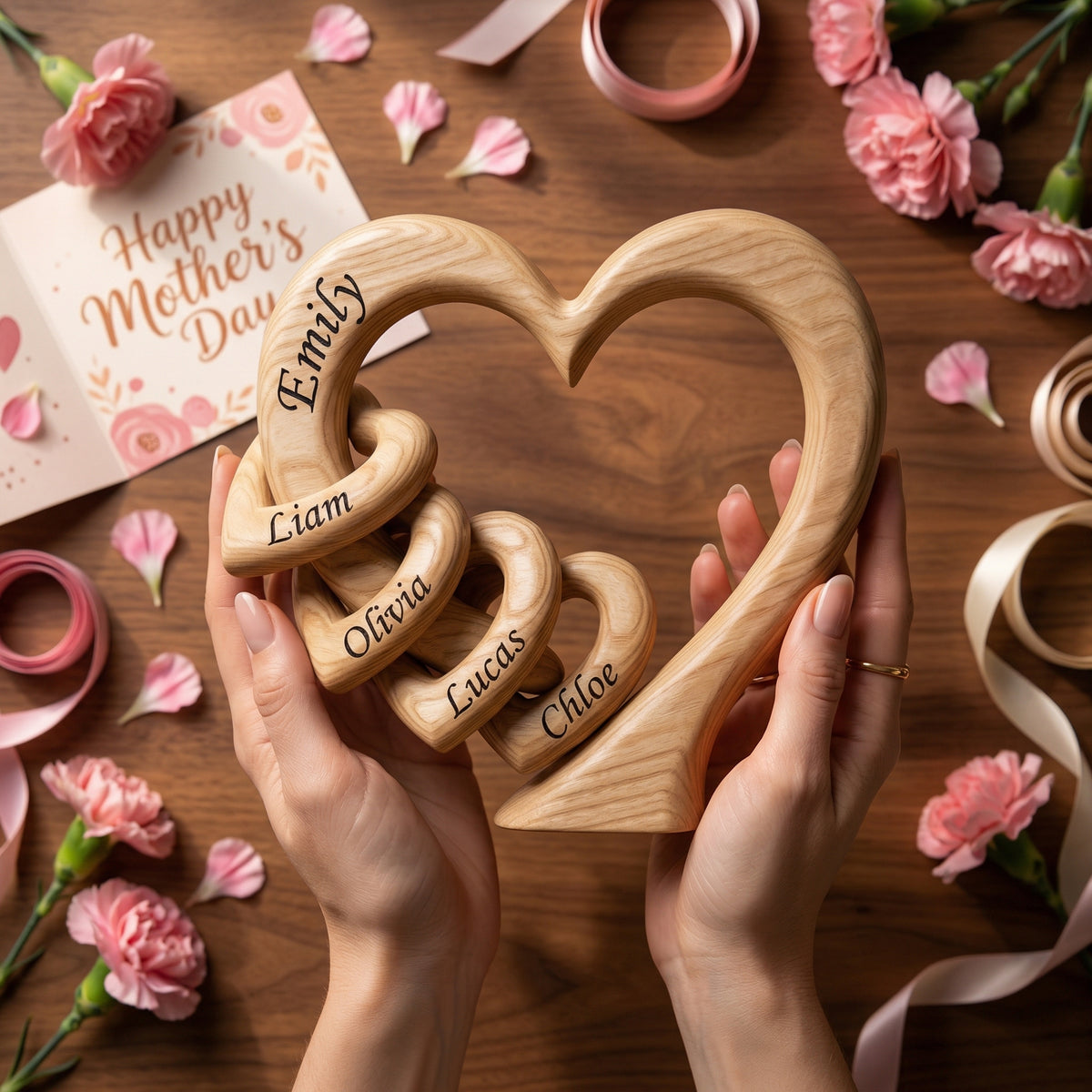 Personalized Family Heart Acrylic Plaque-Gifts For Mother's Day