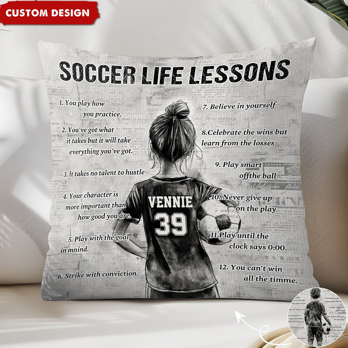 Personalized Soccer Pillowcase For Kids -Gift For Young Soccer Fans