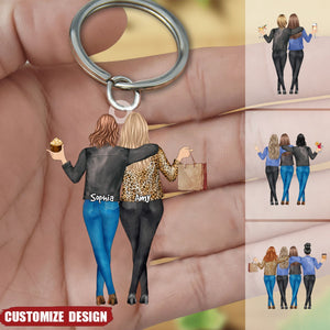 Personalized Mom/Daughter/Friends/Besties/Twins/Sisters Acrylic Keychain