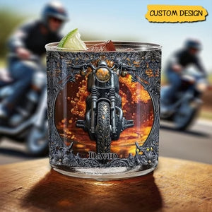 Biker Whiskey - Personalized Biker Whiskey Glass