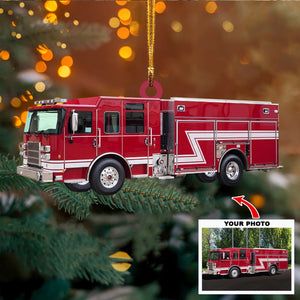 Personalized Firefighter Photo Christmas Ornament