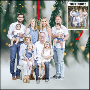 Personalized Love Family Upload Photo Christmas Ornament