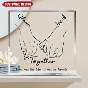 I Love You Forever & Always - Couple Personalized Custom Square Shaped Acrylic Plaque - Gift For Husband Wife, Anniversary