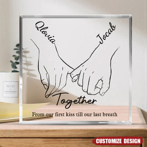 I Love You Forever & Always - Couple Personalized Custom Square Shaped Acrylic Plaque - Gift For Husband Wife, Anniversary