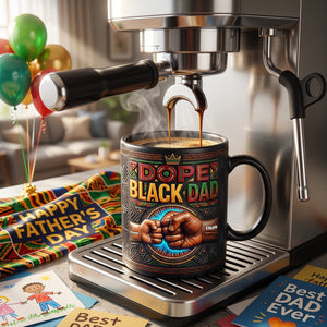 Personalized Dope Black Dad Mug-Gifts For Dads
