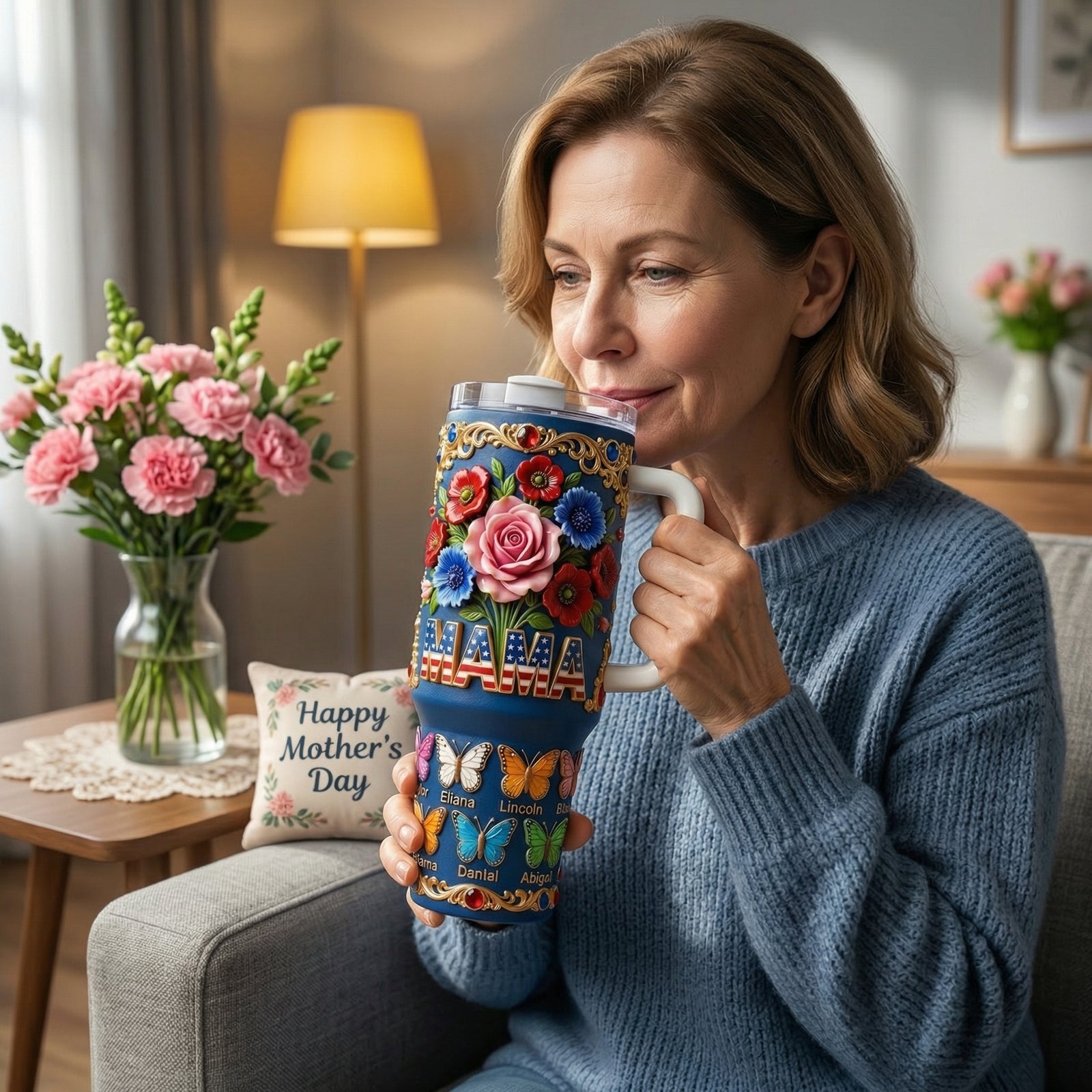 Personalized Grandma Mama Tumbler-Gifts For Mother's Day