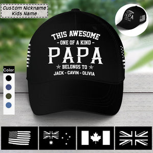 Personalized This Awesome One Of A Kind Papa, Custom Nickname Classic Cap